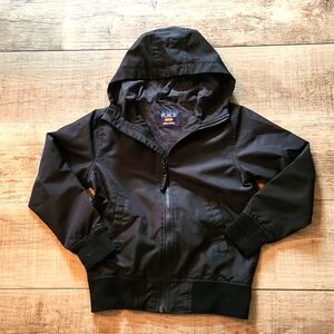 Place Black Zip Up Windbreaker Jacket